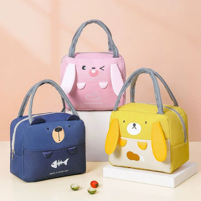 Portable Insulated Thermal Picnic Food Lunch Bag Box Cartoon Tote Food Fresh Cooler Bags Pouch