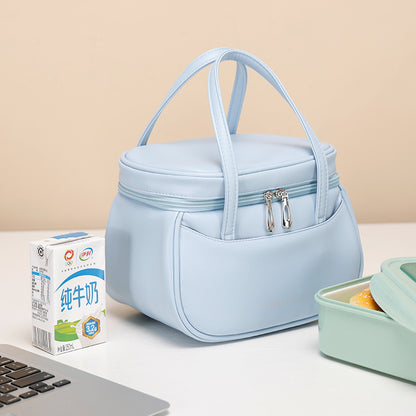Mini fashion office PU high seal waterproof lunch box bag insulation lunch bag