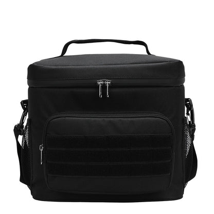 Outdoor Oxford cloth square waterproof camouflage insulation bag wear-resistant portable work convenient lunch box bag