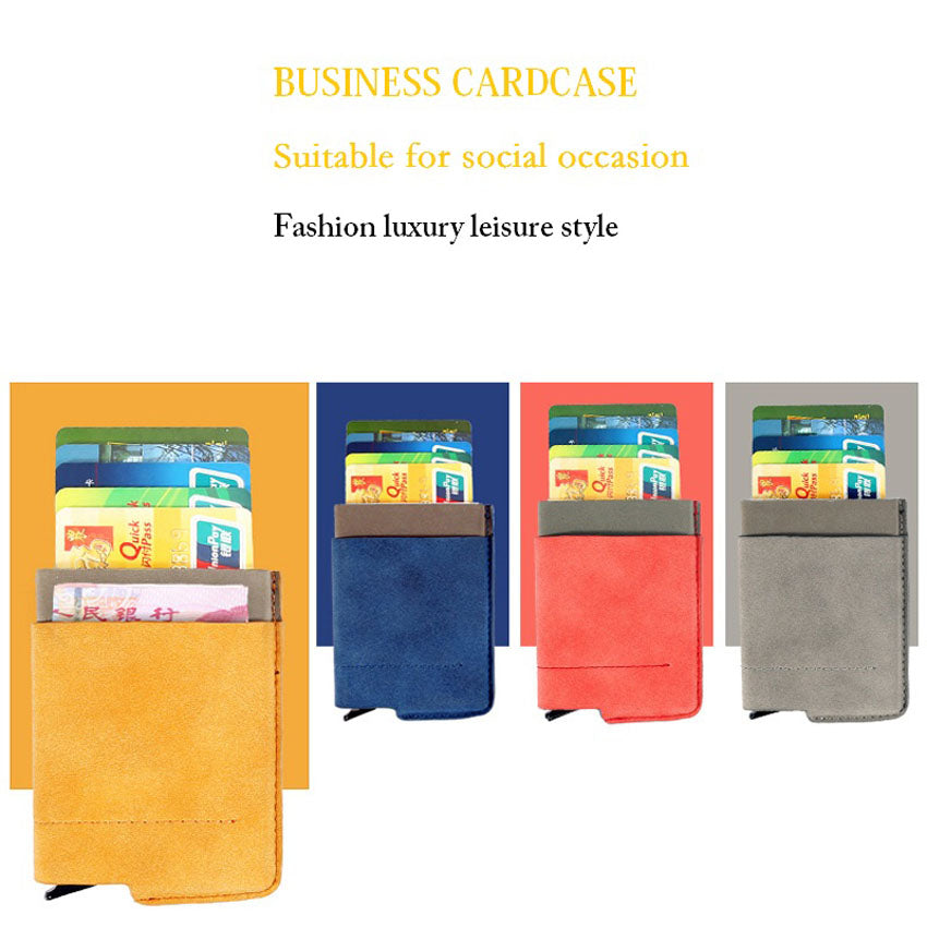 Men And Women Business Credit Card Holder Wallets Pocket Case RFID 6 Cards Pop Up Card Case Card Wallet