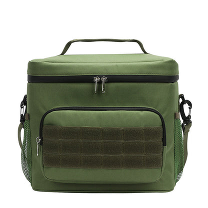 Outdoor Oxford cloth square waterproof camouflage insulation bag wear-resistant portable work convenient lunch box bag