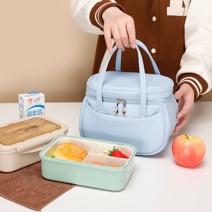 Mini fashion office PU high seal waterproof lunch box bag insulation lunch bag